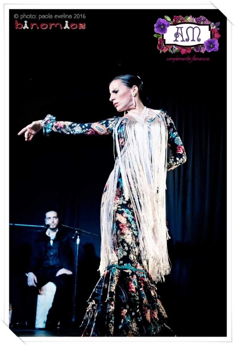 Strips Lace Fringed silk to cross. Flamenco Costumes image 1