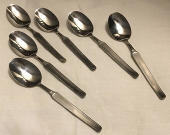 vintage tea spoons coffee spoon espresso spoons demitasse Acero Gamuza Incustraia Argentina INOX