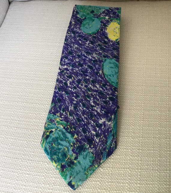 Men's silk tie vintage silk tie Designer men's clo