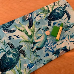 Roll case for wax crayons for Waldorf school turtles image 3