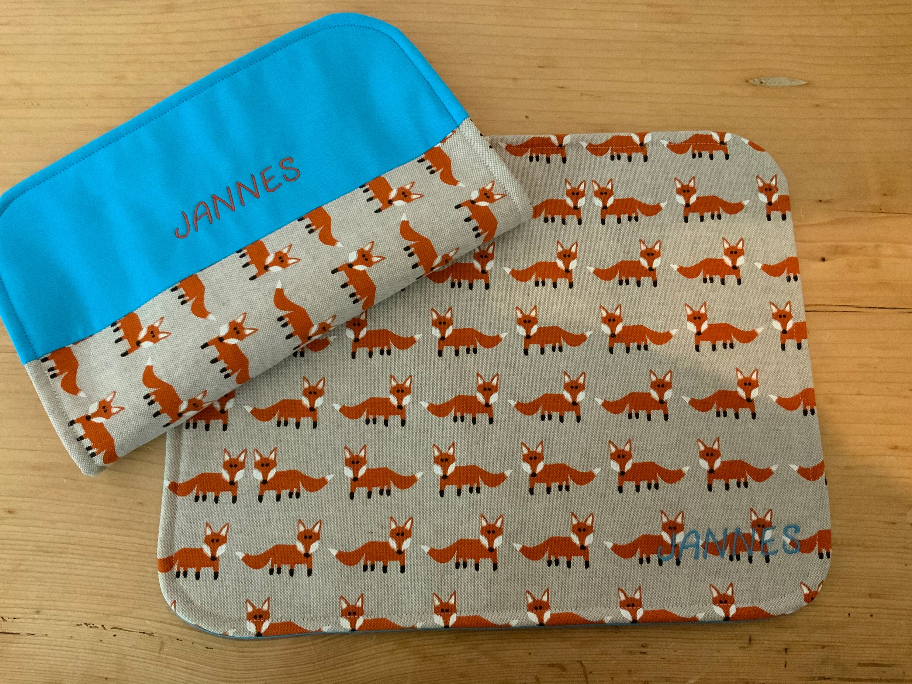 Waldorf 2 Placemats With Names With Fabric Request Etsy