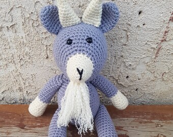 Crochet plush goat, stuffed farm animals