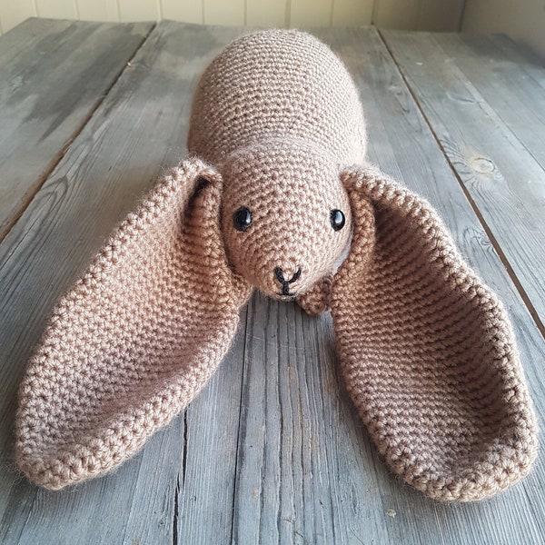 Crochet english lop rabbit, Stuffed bunny, toy plush rabbit