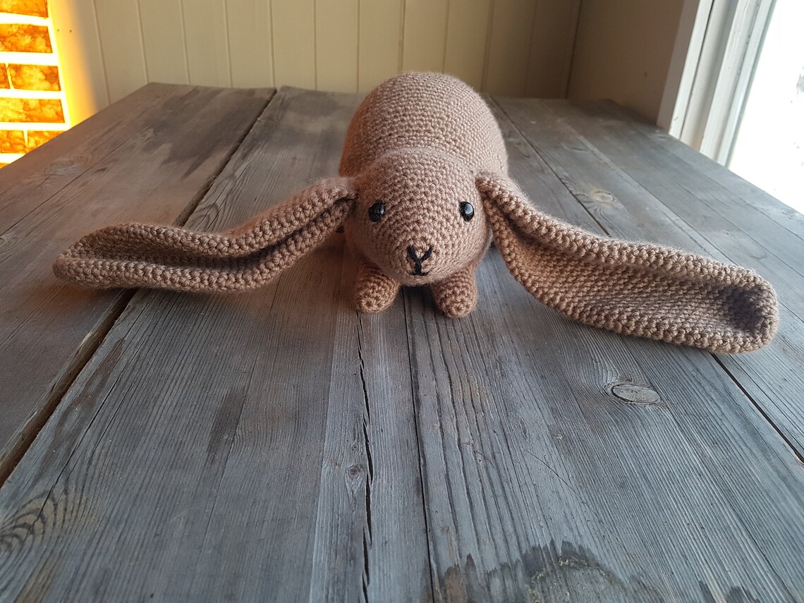 Crochet english lop rabbit Stuffed bunny toy plush rabbit Etsy
