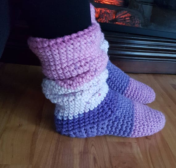 purple boot socks