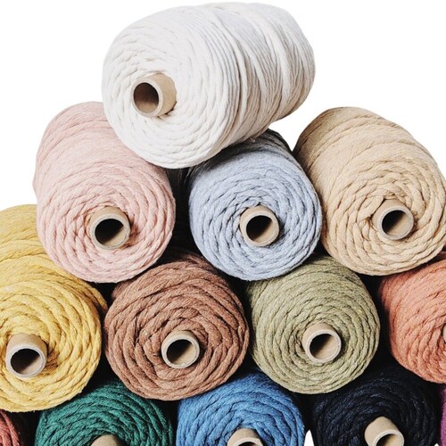 Jumbo 5mm Macrame String Macrame Rope Macrame Cord Cotton Etsy