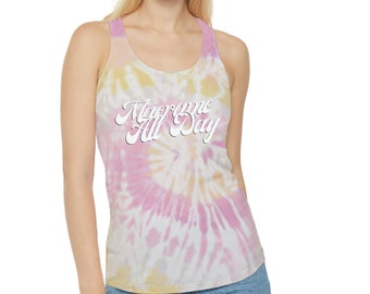 macrame all day tank, macrame tank, tie dye racerback tank top, macrame shirt, macrame tshirt, macrame all day, macrame shirt, macrame