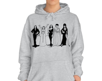 scary movie ladies sweatshirt, scream queen hoodie, monster women sweatshirt, Unisex College Hoodie