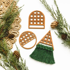 macrame ornament set, rattan macrame ornaments, rattan ornaments, macrame ornaments, macrame christmas ornaments, ornament, rattan christmas