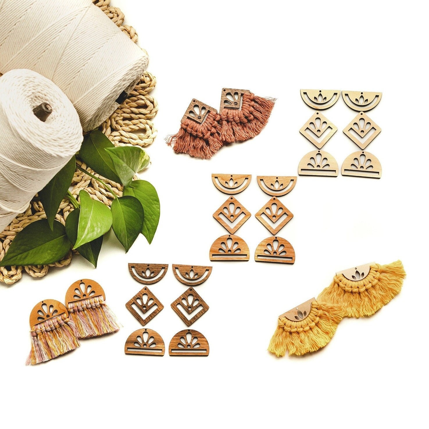 macrame earring findings