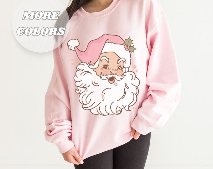 pink santa sweatshirt
