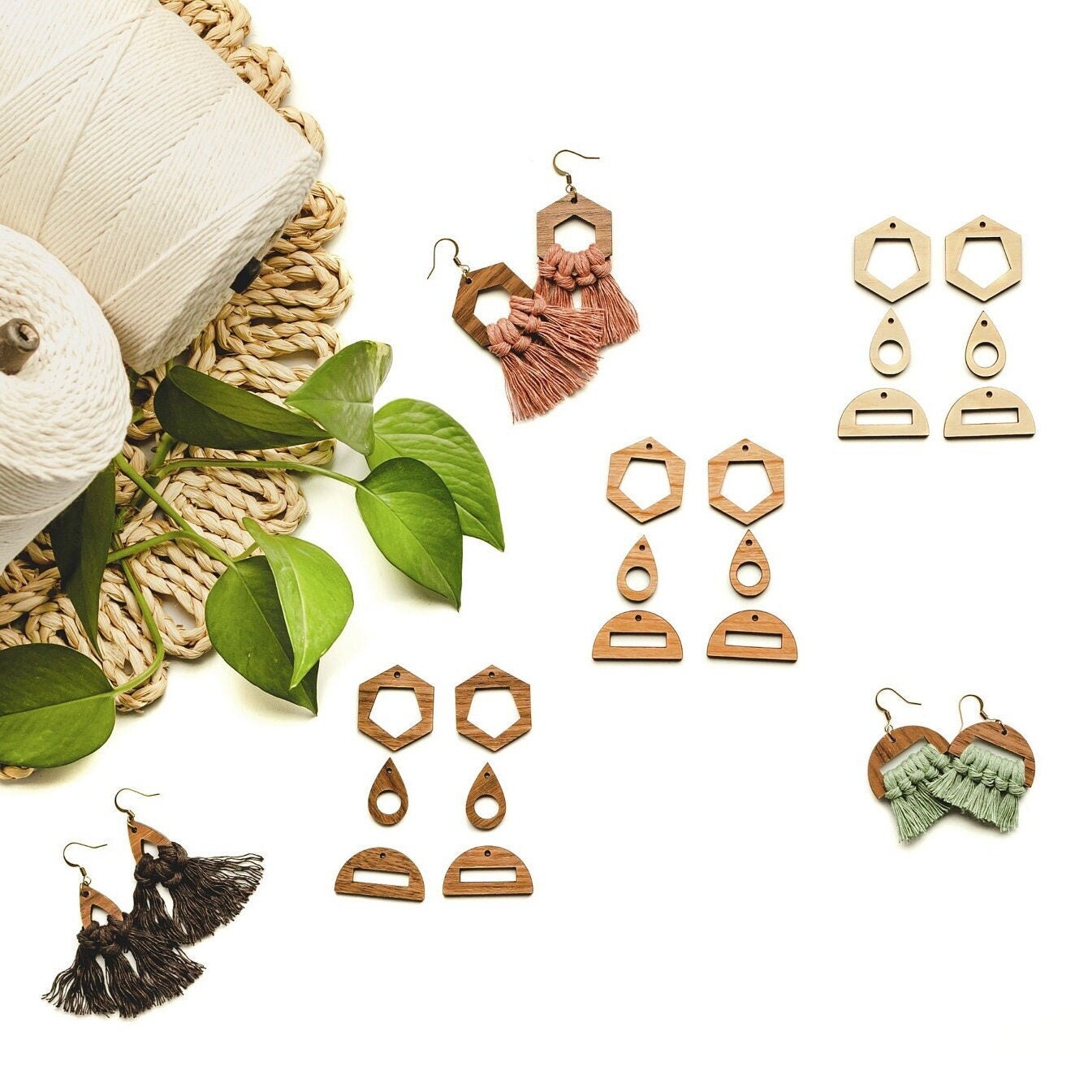 Macrame discount earring findings