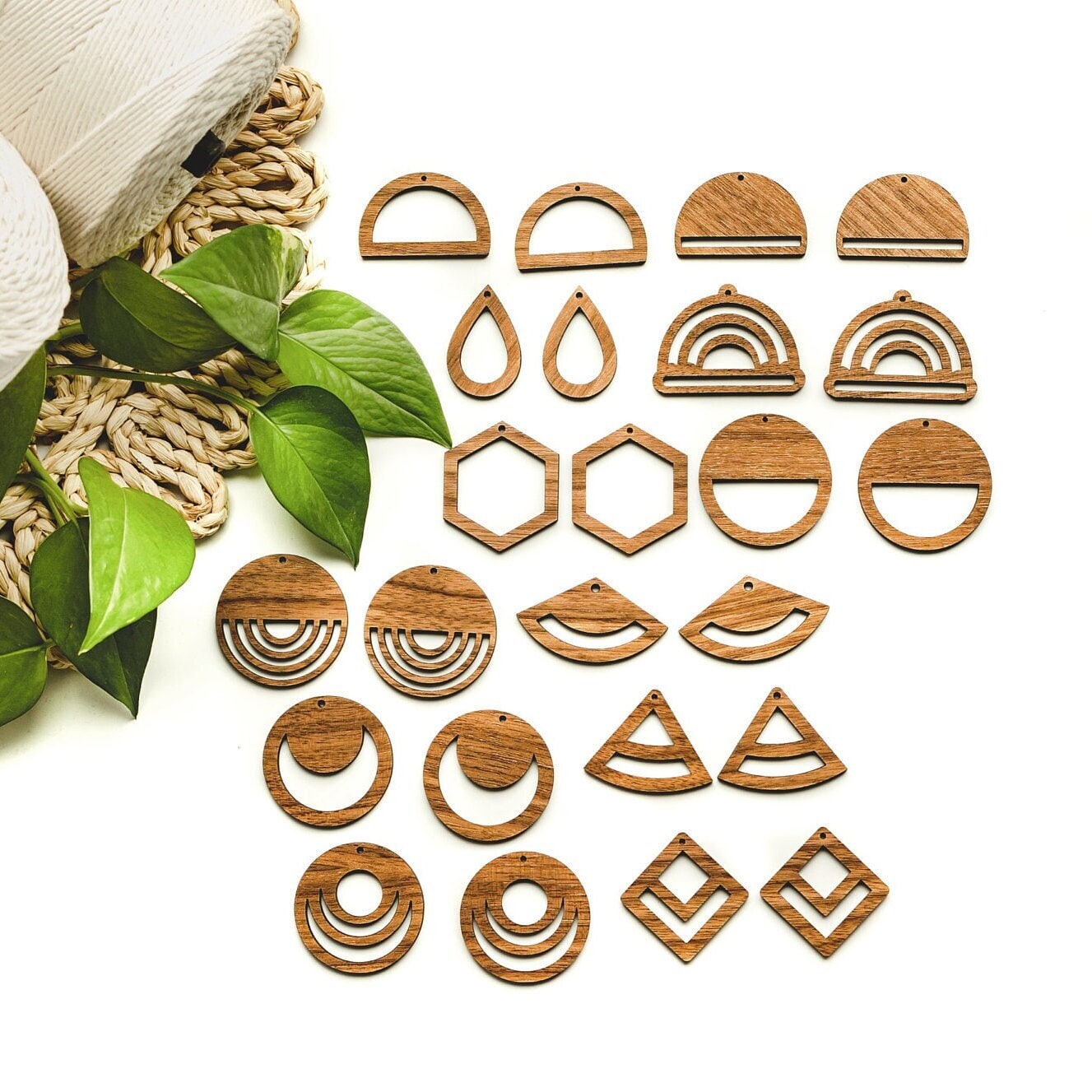 Wood Geometric Earring Blanks, birch blanks, DIY earring kit, boho ear –  Swoon & Shimmer