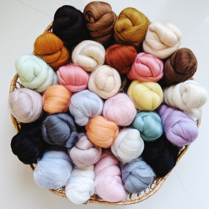 Merino Wool Roving Fiber Pack Roving Wool Roving Fiber Etsy