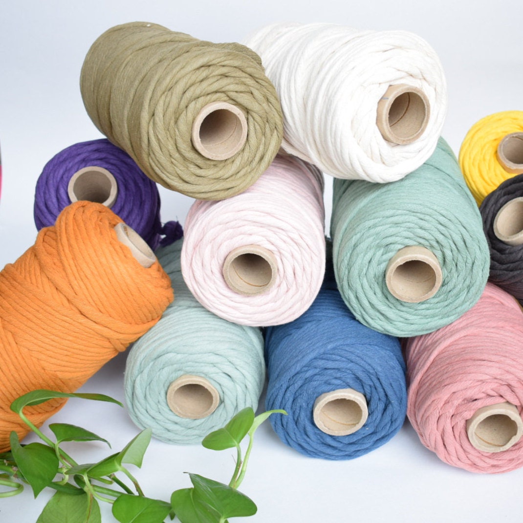 9mm Recycled Cotton String Macrame String Weaving Warp Etsy