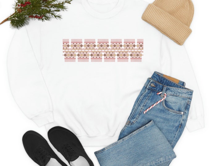 macrame christmas sweatshirt