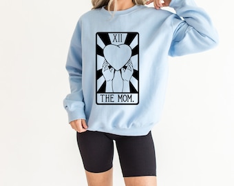 mom sweatshirt, tarot card shirt, mama shirt, mom shirt, mom gift, mothers day gift, unisex heavy blend crewneck sweatshirt