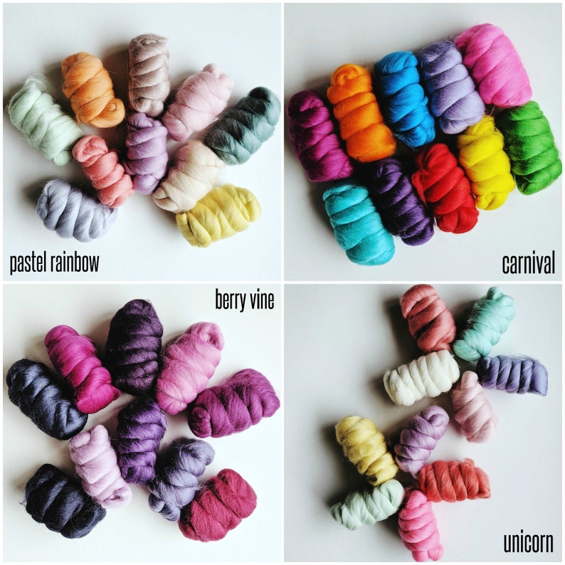 Merino Wool Roving Fiber Pack Roving Wool Roving Fiber Etsy