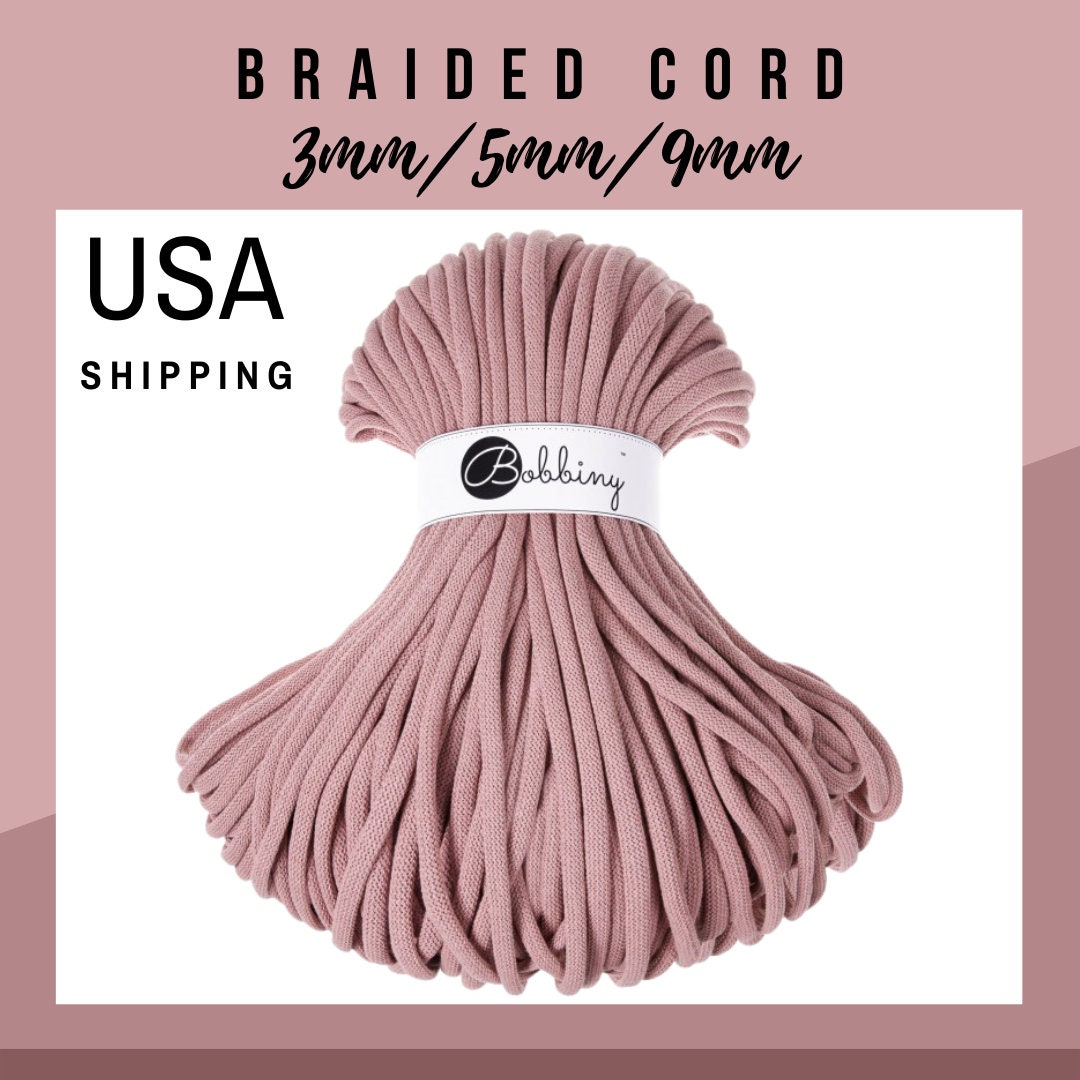 bobbiny blush braided cord
