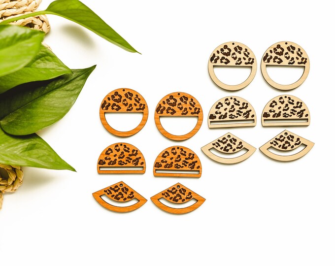 leopard macrame earring findings