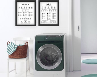 LAUNDRY ROOM reference/guide poster/print  |  WASH