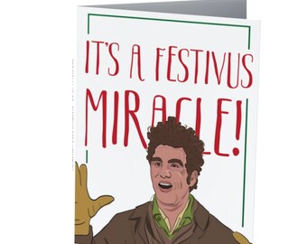 It's a FESTIVUS MIRACLE  |  Holiday Festivus Card  |  Funny Christmas Card  |  Seinfeld