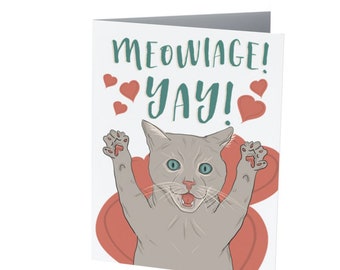 MEOWIAGE! YAY! | Marriage/Wedding card