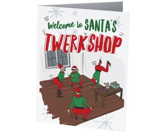SANTA'S TWERKSHOP |  Holiday Card  |  Funny Christmas Card