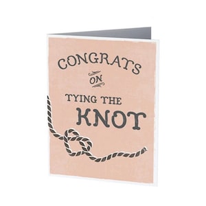 CONGRATS on TYING the KNOT |  Wedding card