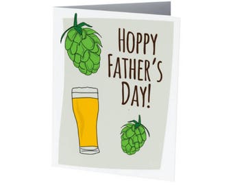 Hoppy Father's Day | Father's Day Card | BEER LOVER!