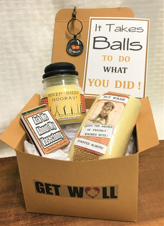 VASECTOMY Gift Box It TAKES BALLS Funny Get Well Card Nut Wash Etsy