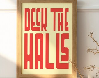 Deck dos corredores | impressão de férias | decoração de natal | arte de parede de natal | decoração de férias | arte de parede imprimível | arte digital | download instantâneo
