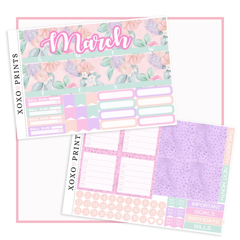 Blooming Pick the Month Erin Condren Monthly Kit