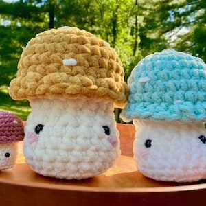 Amigurumi Crochet Mushroom Plush Pattern PDF