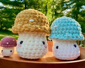 Padrão de pelúcia de cogumelo de crochê amigurumi PDF