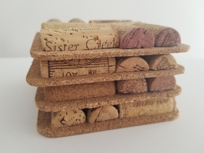 Wine Cork Coasters Cork Cup Holders Set of 4 Etsy