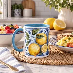 Inspired by traditional Italian ceramics' vibrant colors and designs, this mug is perfect for coffee, or simply brightening up your kitchen.  (11 oz. mug)