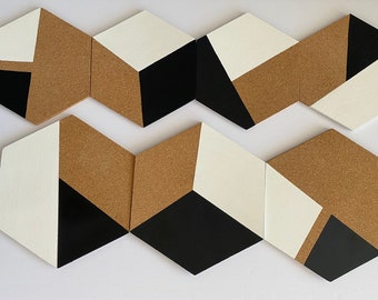 Hexagon Cork Boards Photo Display Bulletin Board Home Office Wall Decor Custom Vision Board