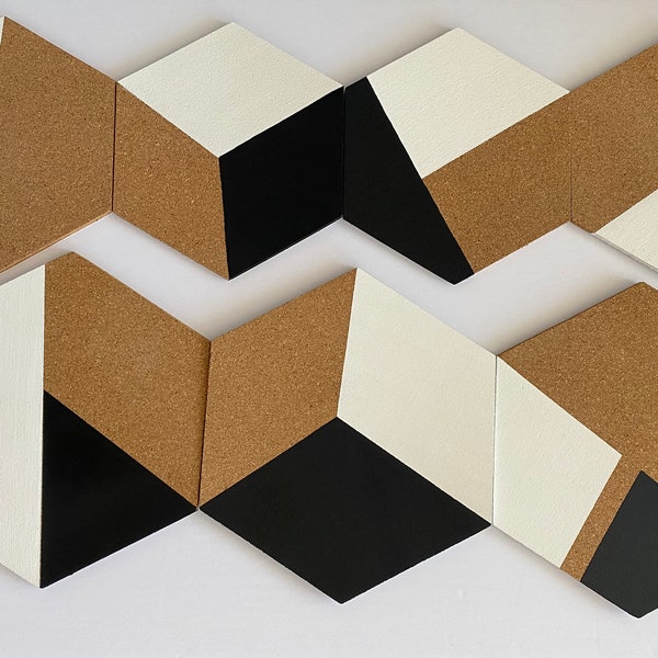 Hexagon Cork Boards Photo Display Board Home Office Wall Decor Custom Pin Display Board