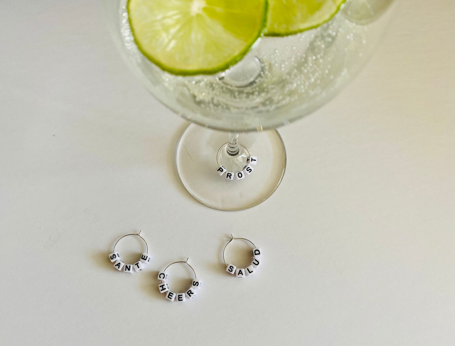 Cheers Wine Glass Charms Decorative Wine Glass Identifiers Etsy Canada