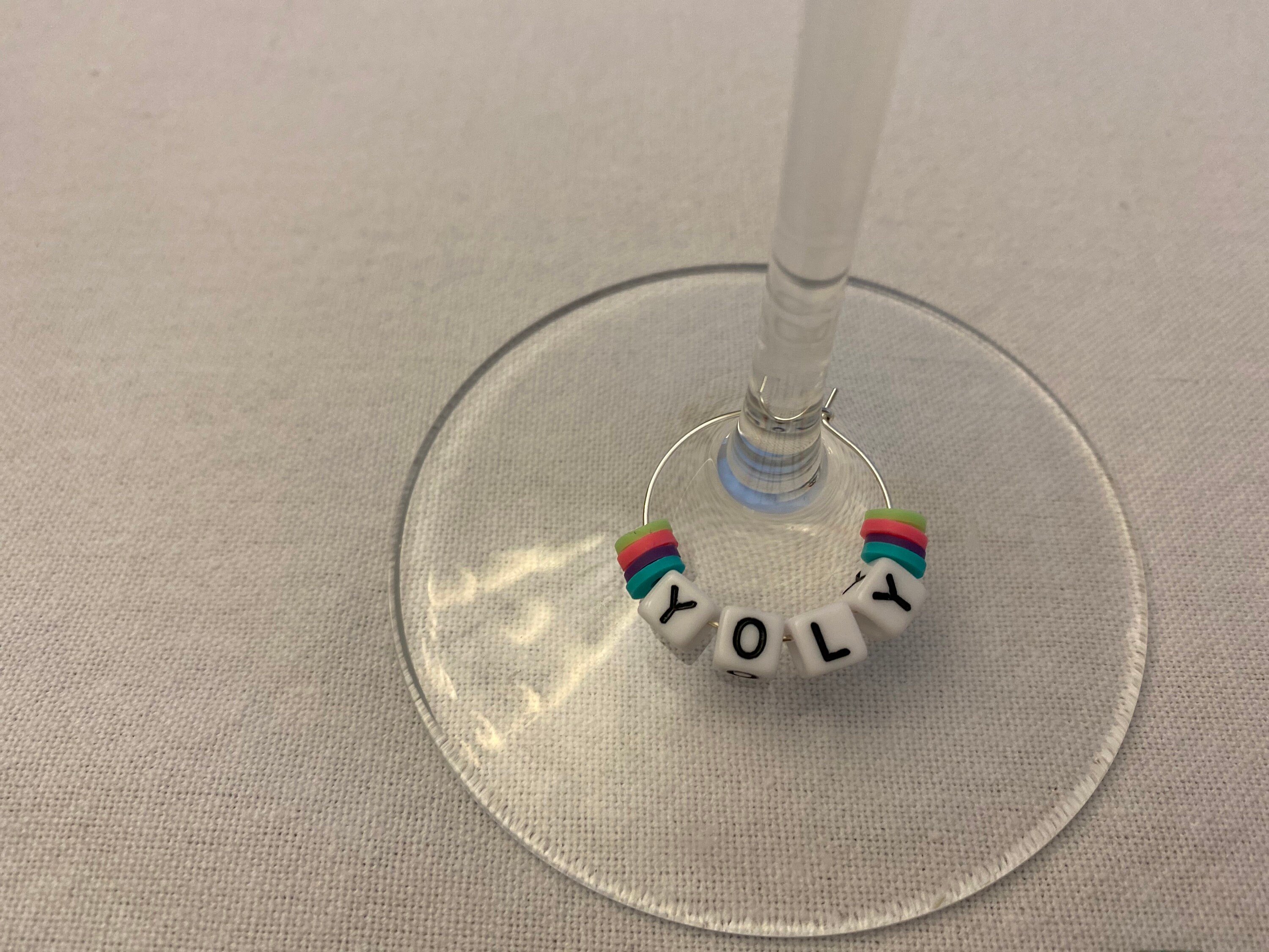 Personalized Wine Glass Charms Wine Glass Identifiers Set of Etsy