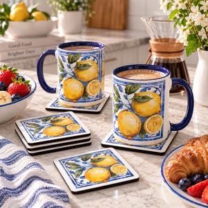 Inspired by traditional Italian ceramics' vibrant colors and designs, this mug is perfect for coffee or tea, or just brightening up your kitchen.
