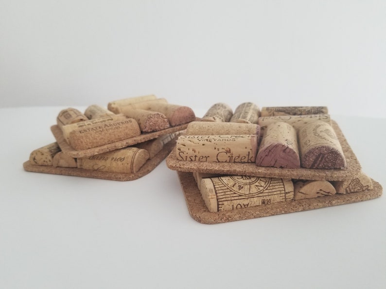 Wine Cork Coasters Cork Cup Holders Set of 4 Etsy