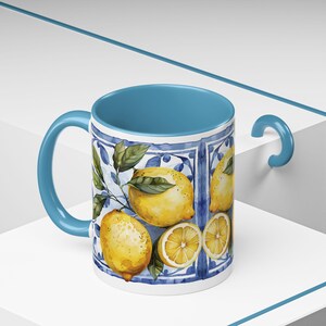 Inspired by traditional Italian ceramics' vibrant colors and designs, this mug is great for coffee, or tea. This mug is the 11 oz. one.