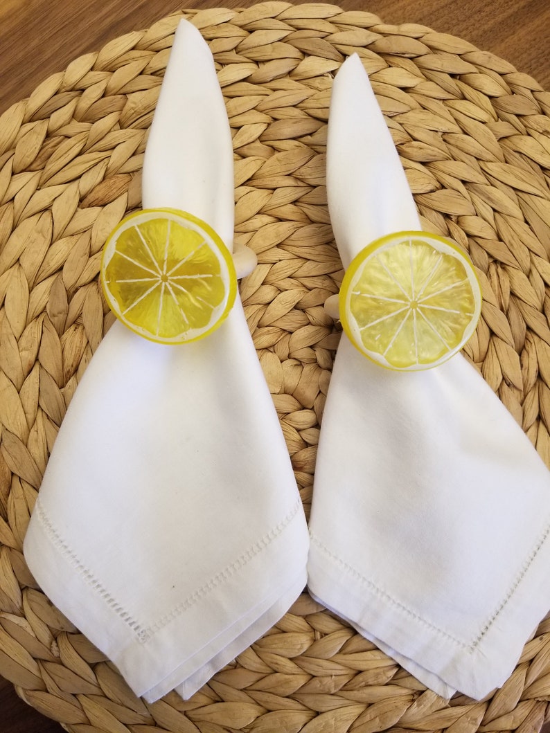 Lemon Lime & Orange Slice Napkin Ring Summer Table Setting Etsy
