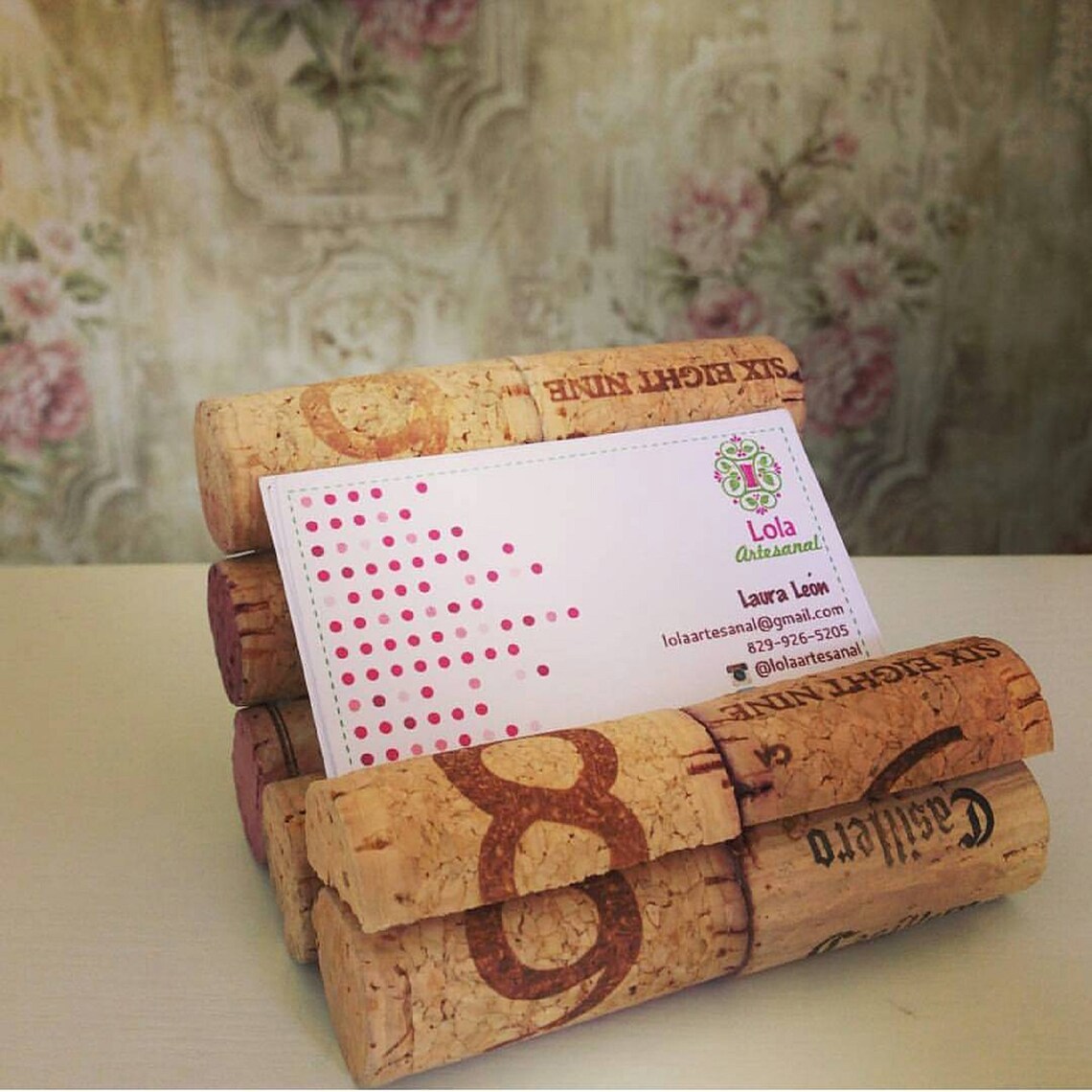 Wine Cork Business Card Holder Etsy