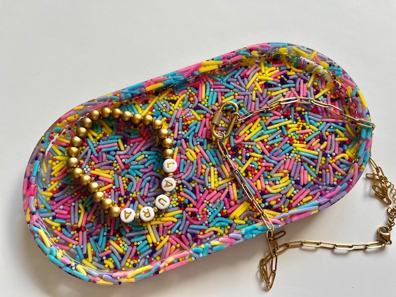 Resin Jewelry Dish Bridesmaid Gift Sprinkles Key Tray Housewarming Gift