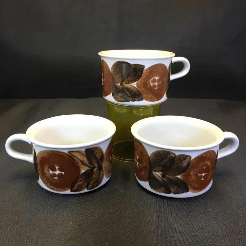 Arabia Of Finland Demitasse Cups In Rosmarin Pattern By Ulla Etsy