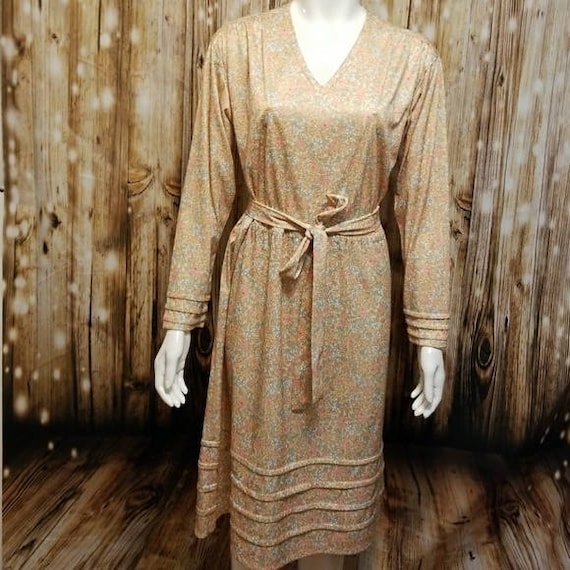 Vintage, 60's, handmade floral day dress with matc