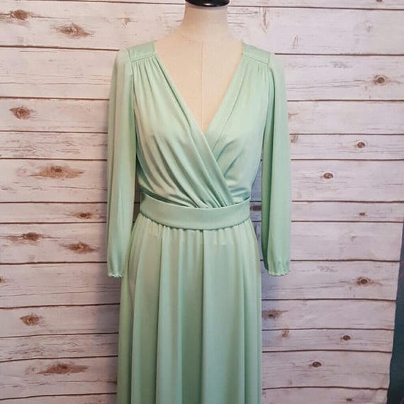 Vintage, 70's, Lilli Diamond sea-foam green Disco… - image 1